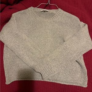 White + Warren Gray Crew Neck Sweater